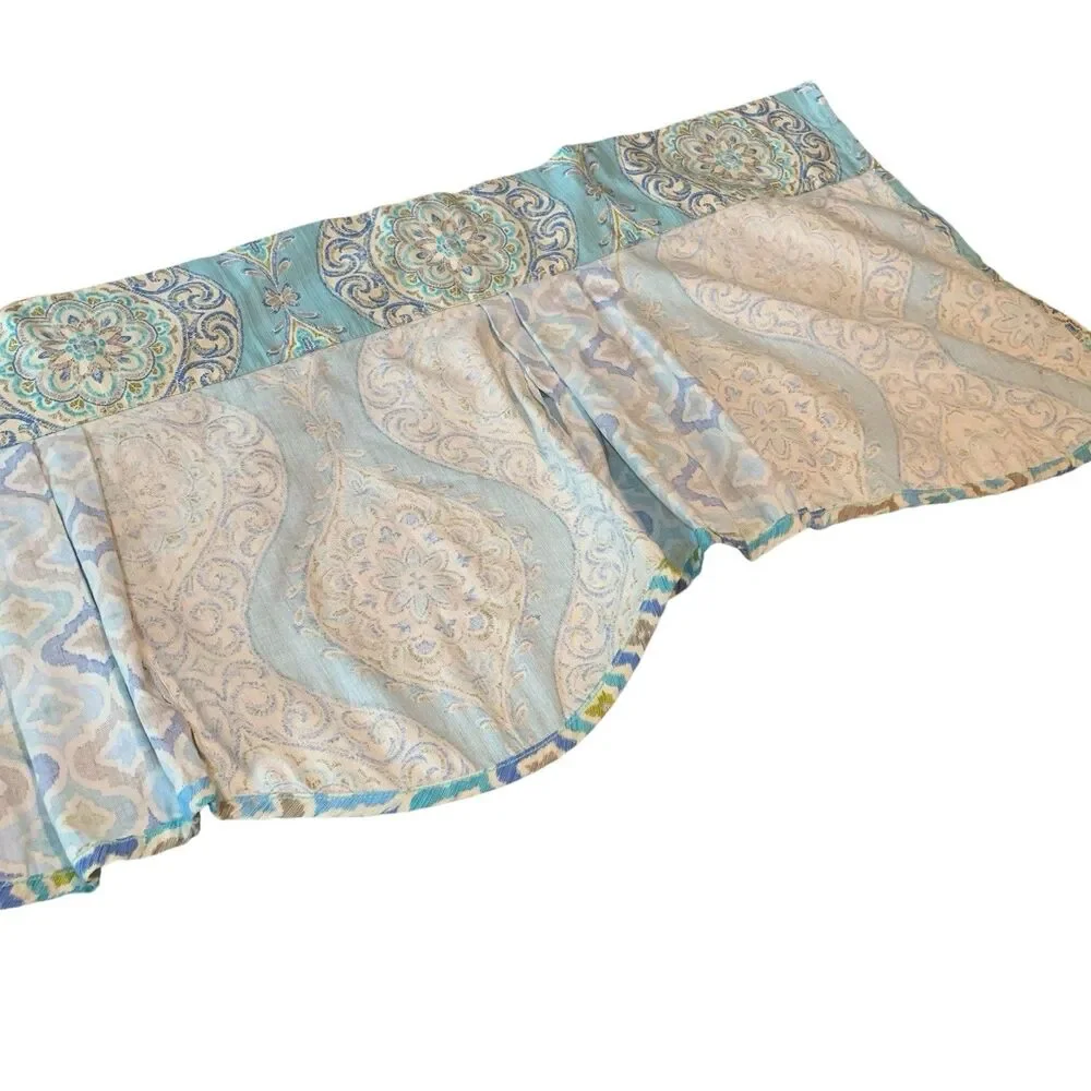Waverly Home Classics Moonlit Medallion Celestial Valance Set of 2 Blue Green